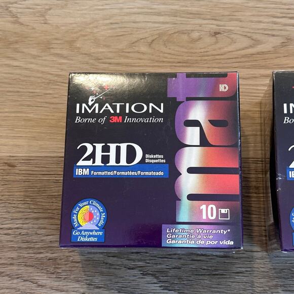 NEW IMATION 3.5"2 Sets Floppy Disks Diskettes 10 Pack IBM Formatted 1.44MB 2HD - Picture 8 of 8